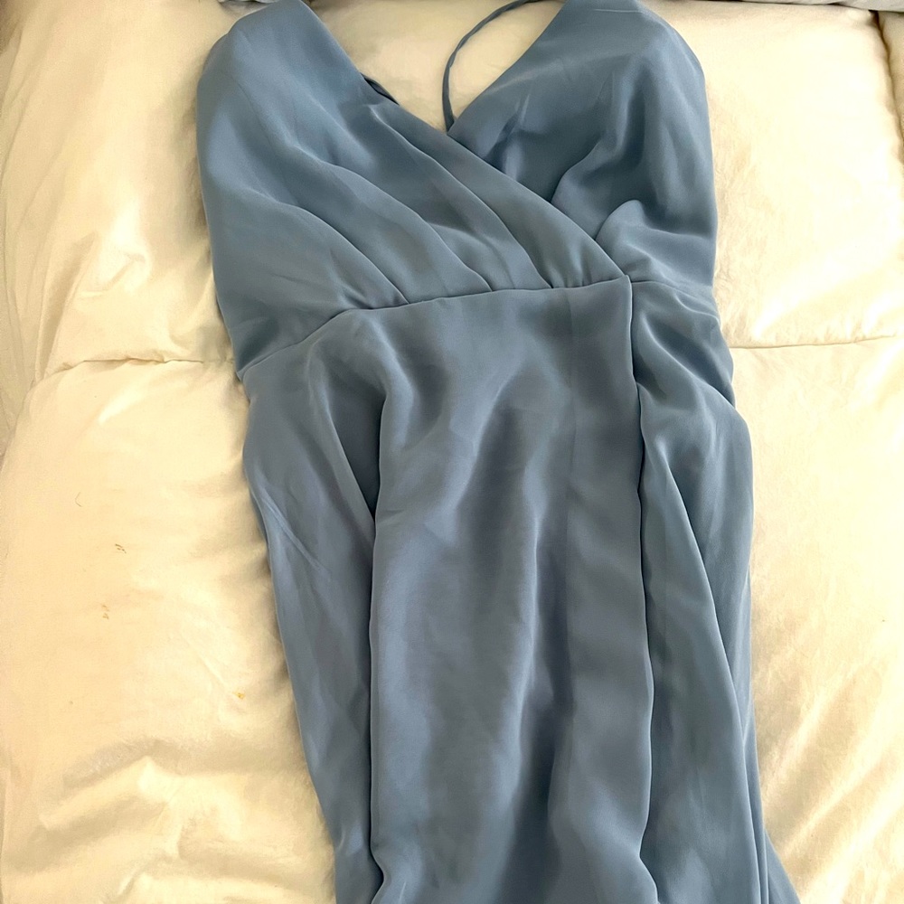 Dusty Blue Birdy Grey bridesmaid dress- medium (6ish)